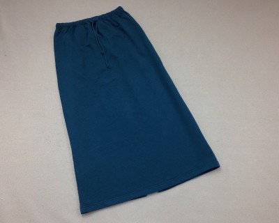 Wms Long Slit Skirt Dark Teal